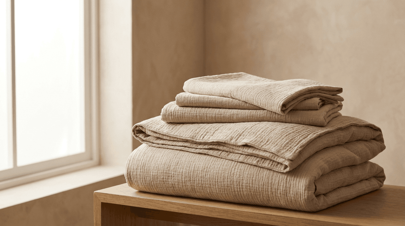 Muslin bedding sets — soft muslin cloth texture