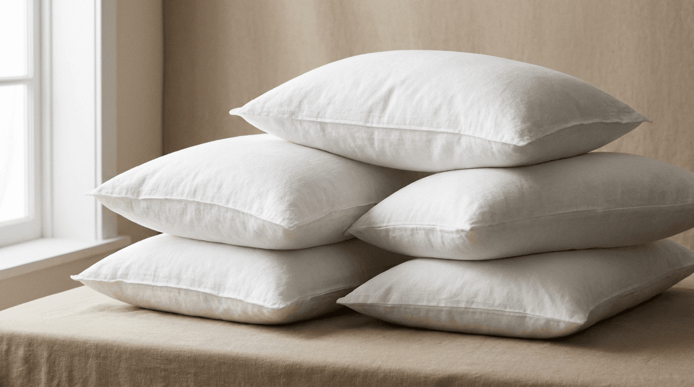 Pillows — quilted white pillow protector