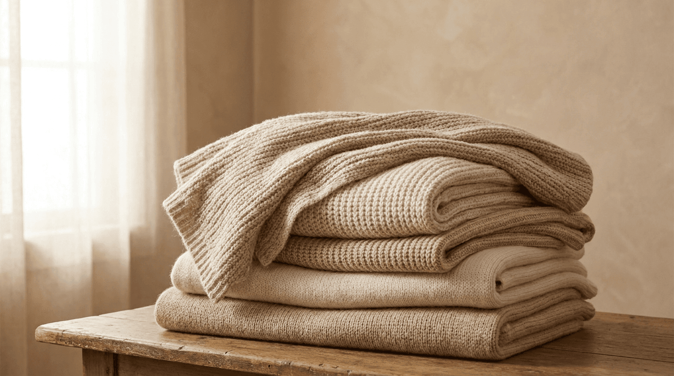 Throws & blankets — throw blanket draped on sofa