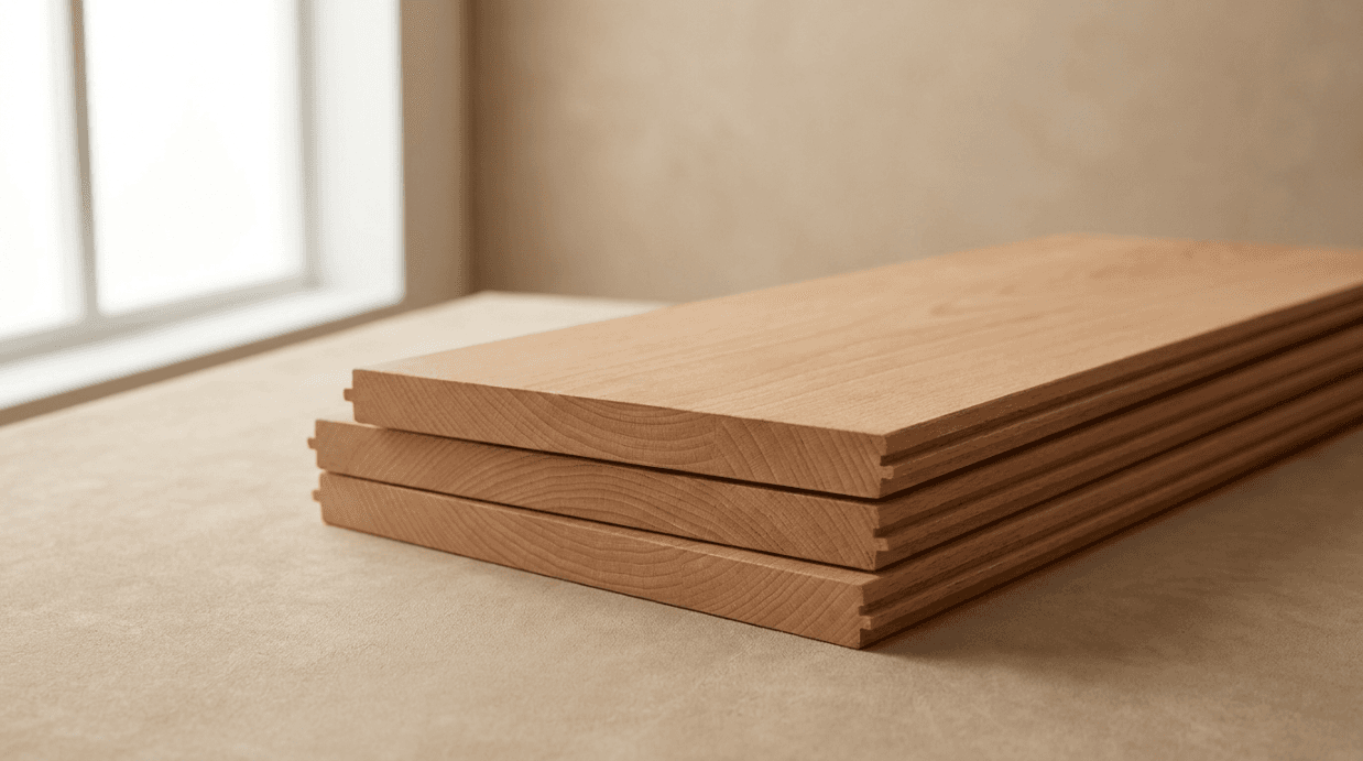 Beech wood board surface